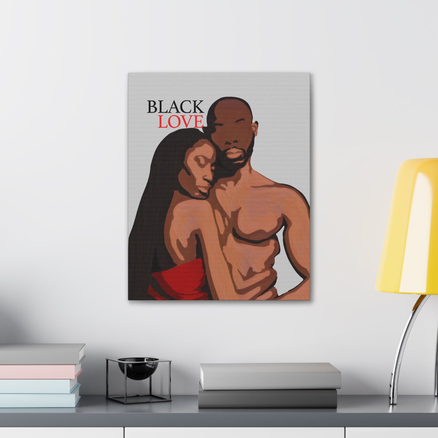 Journey of Love - Inspiring Black Couple Canvas Art for Your Space