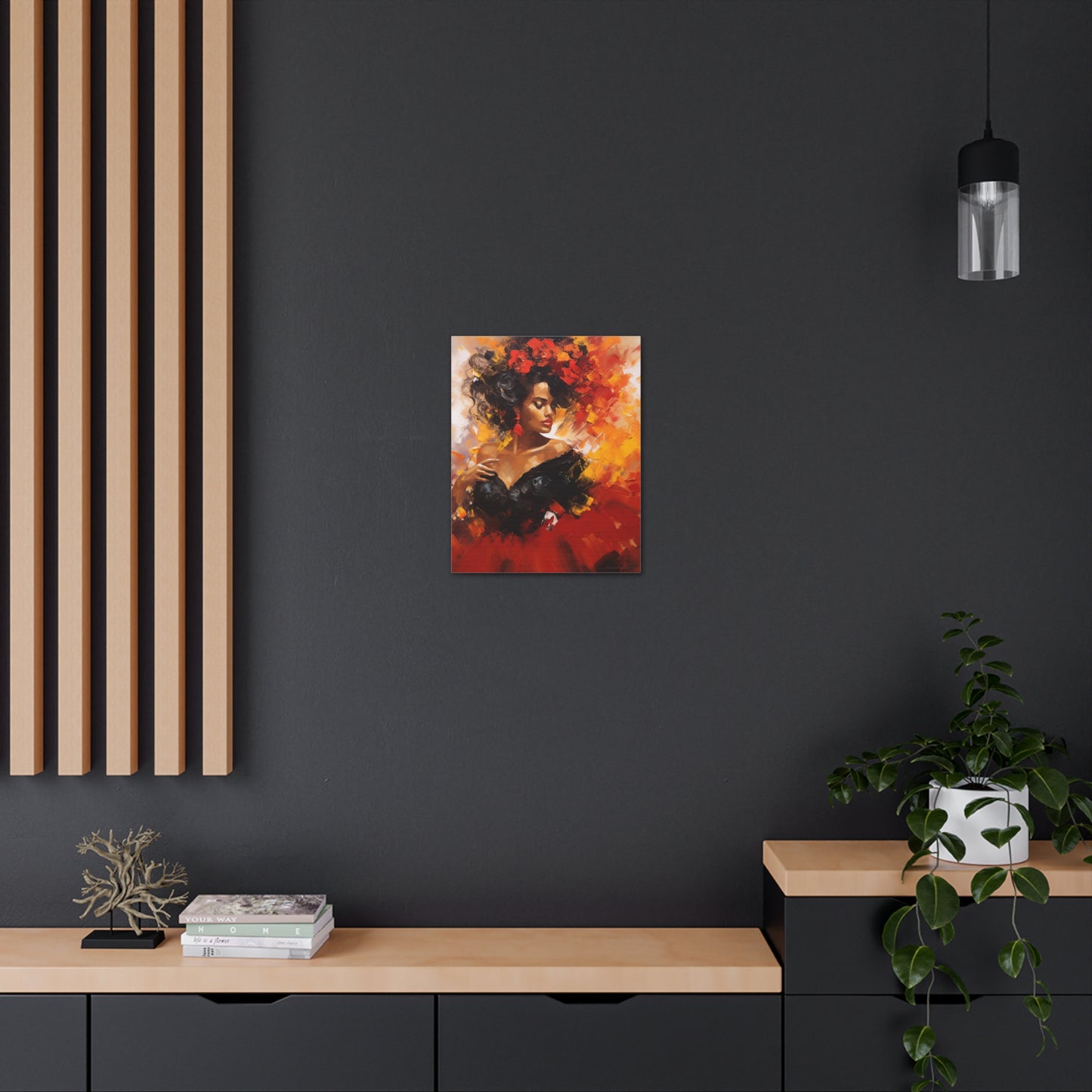 Lucia - Flamenco Vibrance in Motion Canvas Wall Art