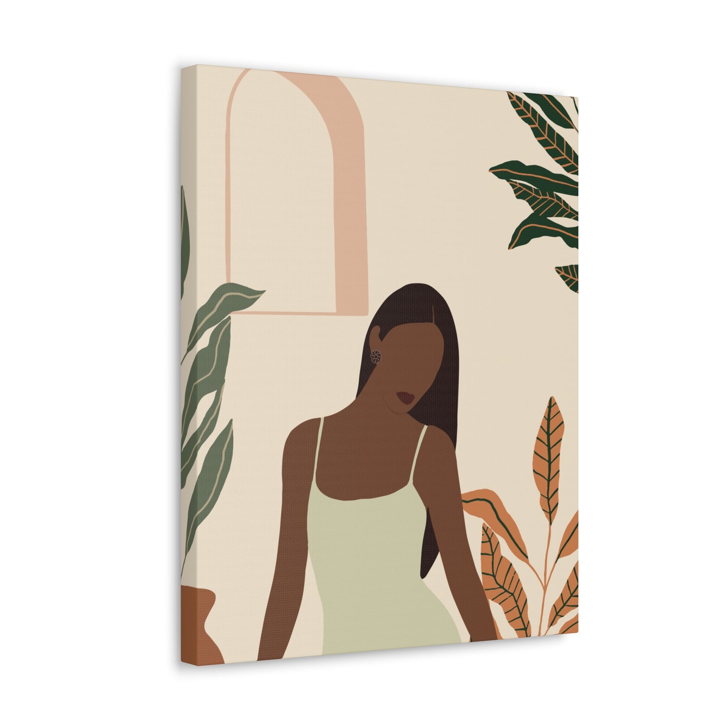 Empowering Black Women - Regal Afrocentric Minimalist Canvas Art