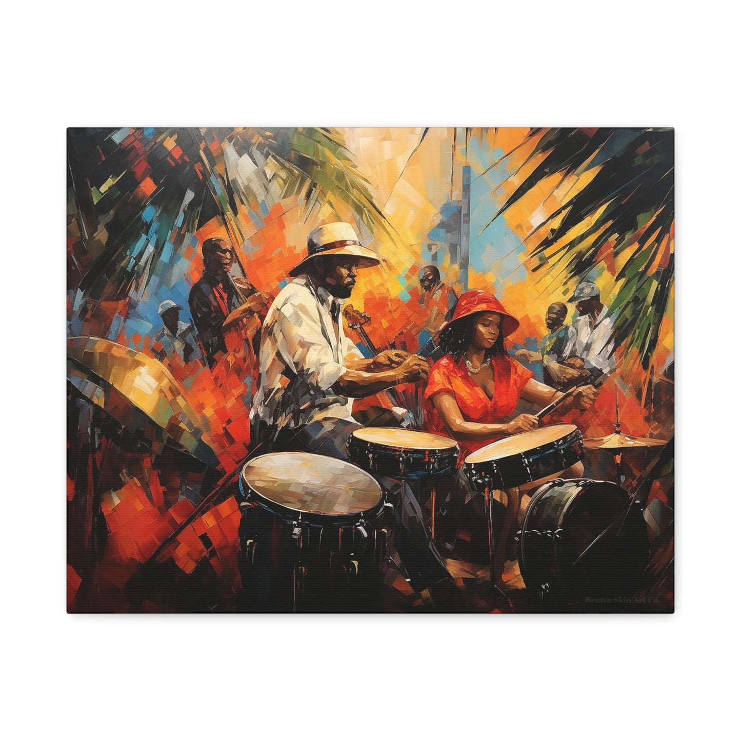 Melodic Steel - Trinidad Steel Pan Carnival Art Print