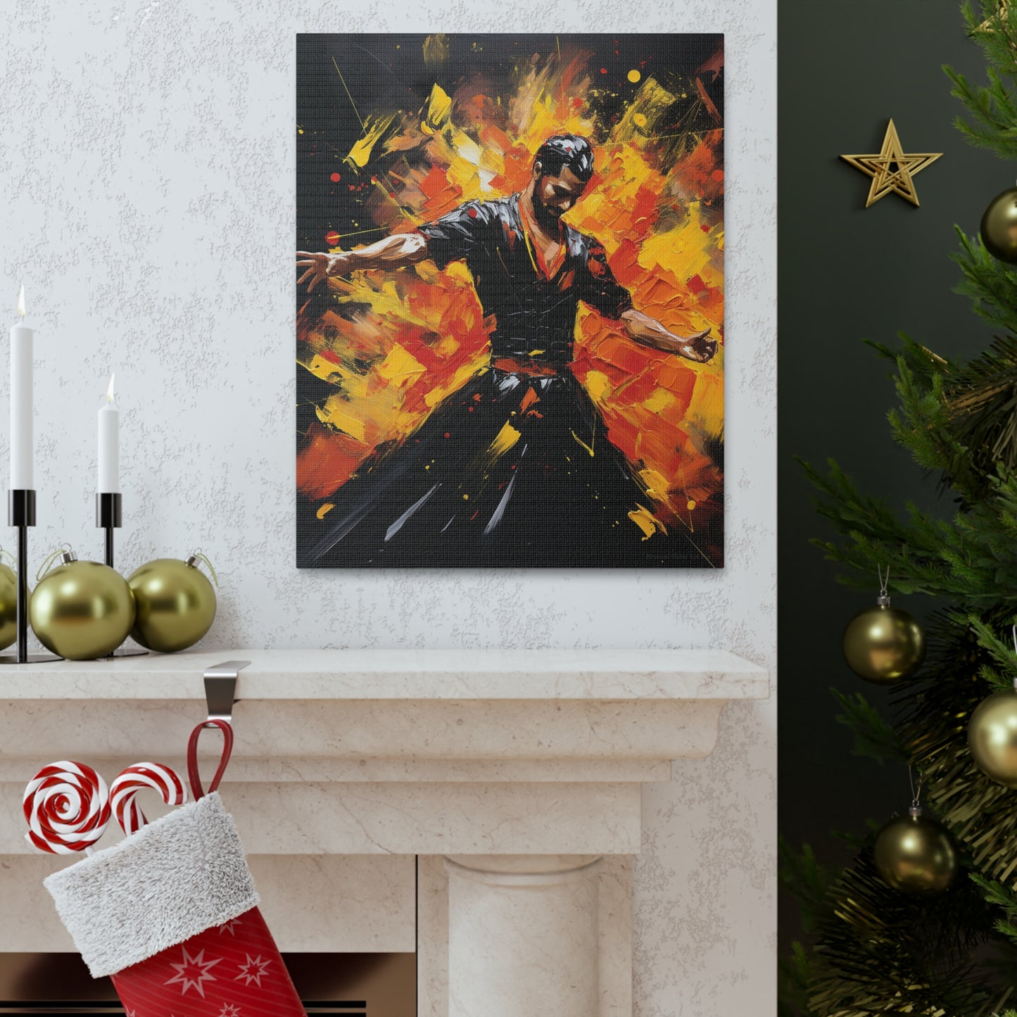 Javier - Fiery Flamenco Elegance Canvas Wall Art