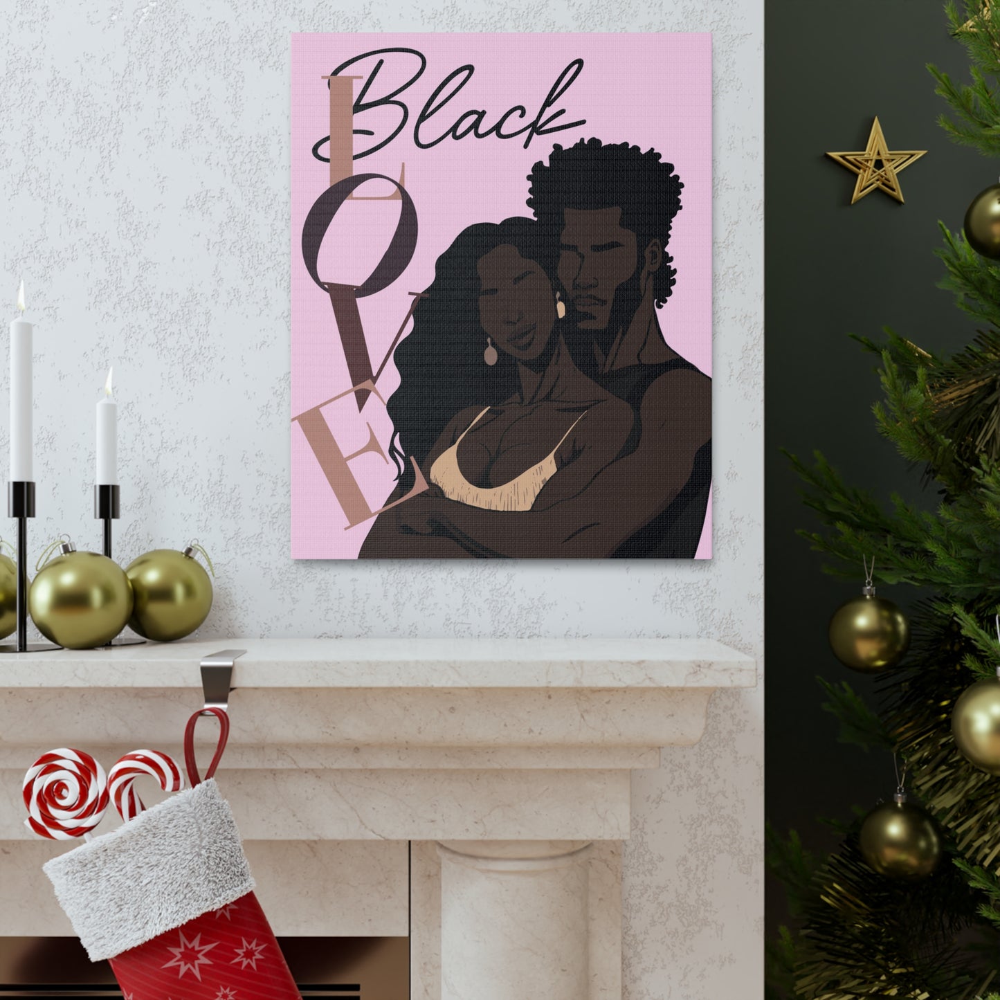 Soulful Connection - Beautiful Black Love Wall Art for Living Spaces