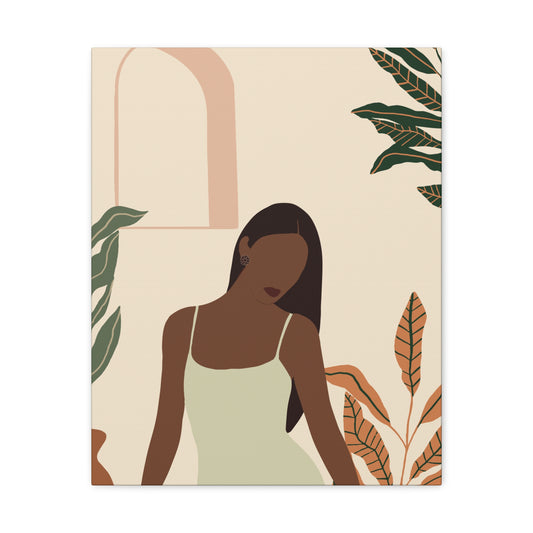 Empowering Black Women - Regal Afrocentric Minimalist Canvas Art