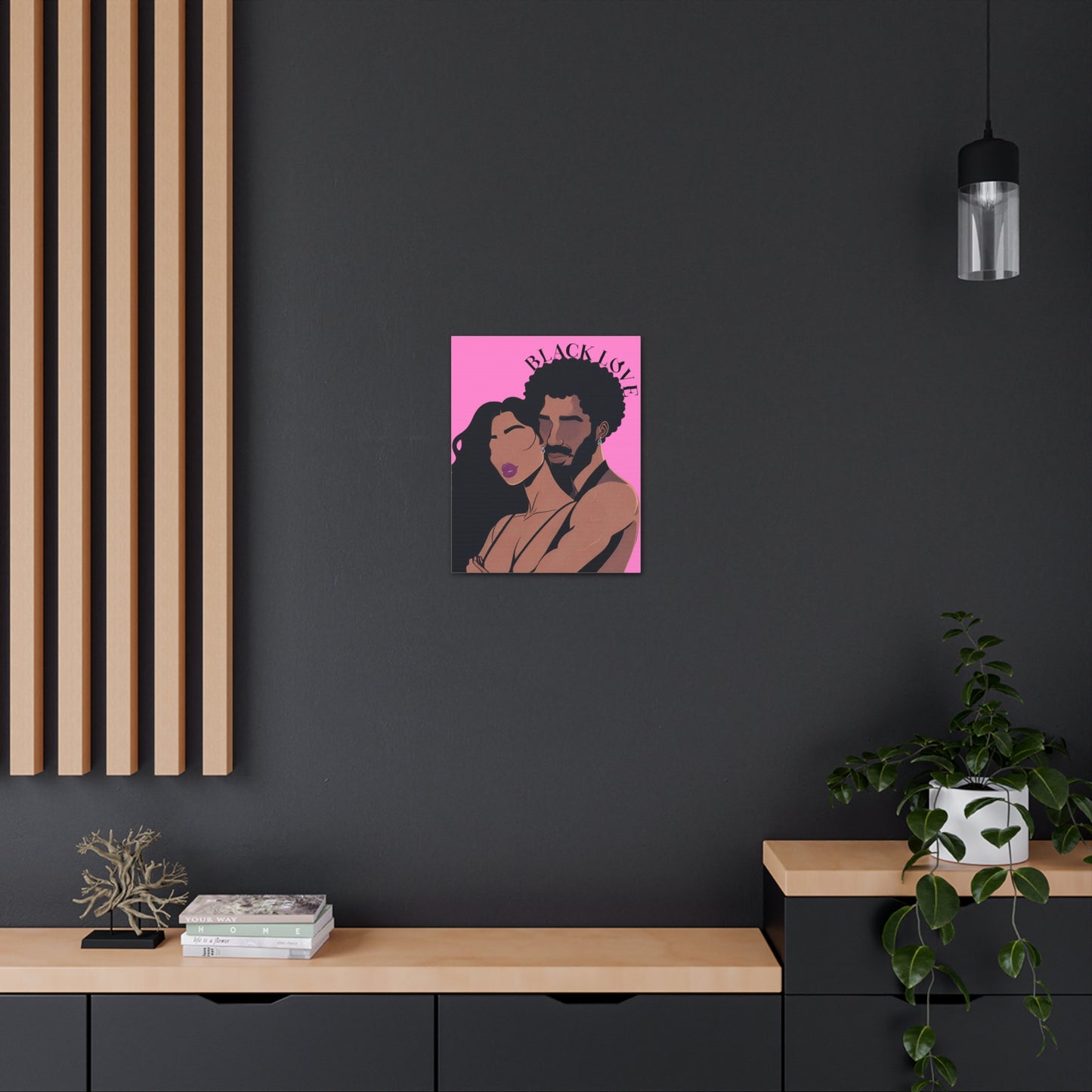 Heartbeats Synced - Stunning Black Love Wall Art for Living Spaces