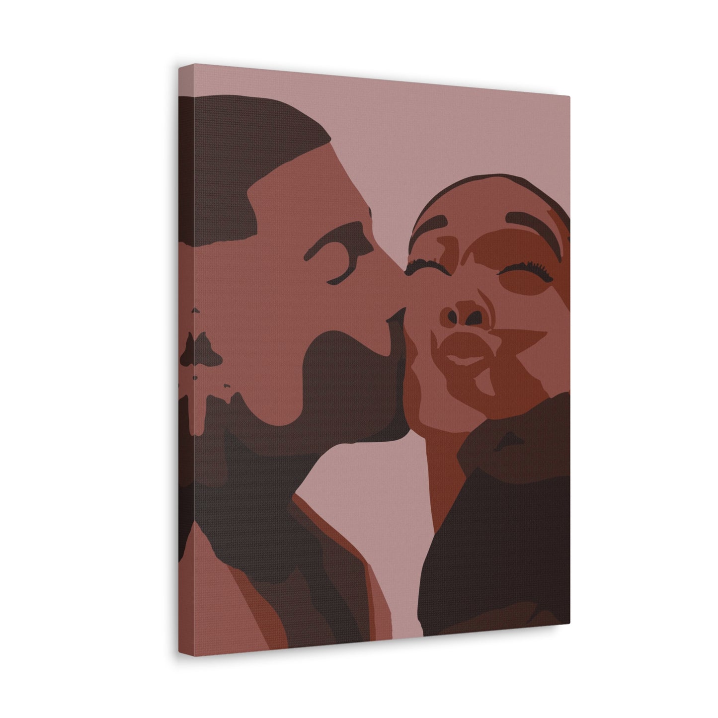 Love's Harmony - Stunning Black Love Canvas Art for Elegant Spaces