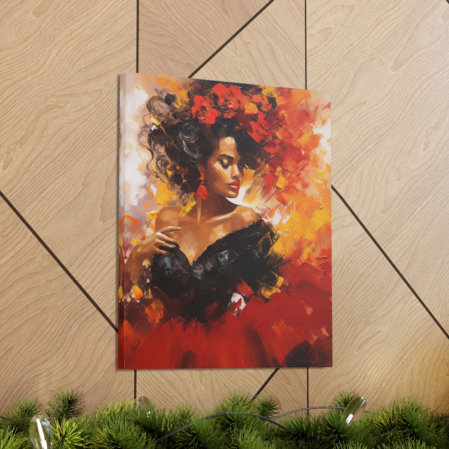 Lucia - Flamenco Vibrance in Motion Canvas Wall Art