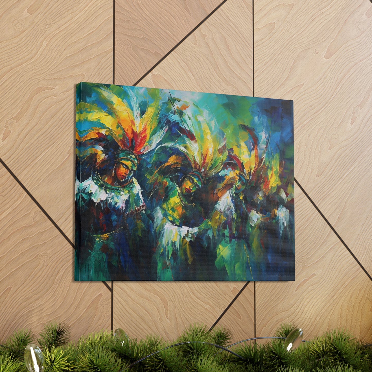 Carnival Tapestry - Caribbean Festival Mosaic Canvas