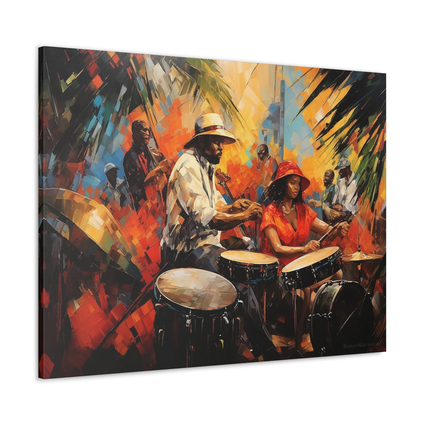 Melodic Steel - Trinidad Steel Pan Carnival Art Print