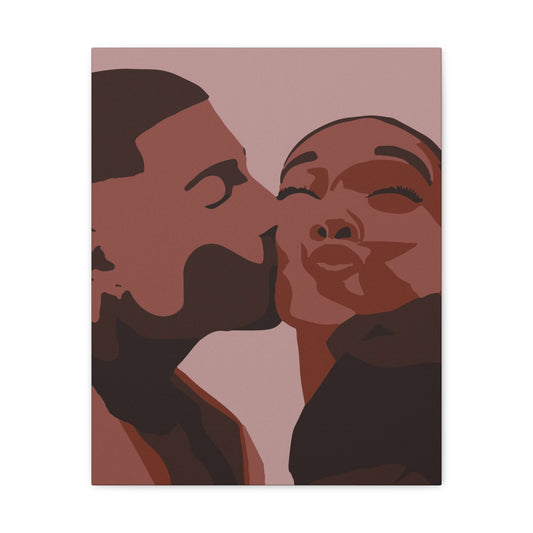 Love's Harmony - Stunning Black Love Canvas Art for Elegant Spaces