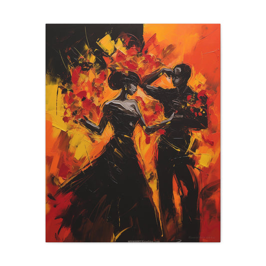 Rafael & Bianca - Dynamic Flamenco Dance Couple Art Print
