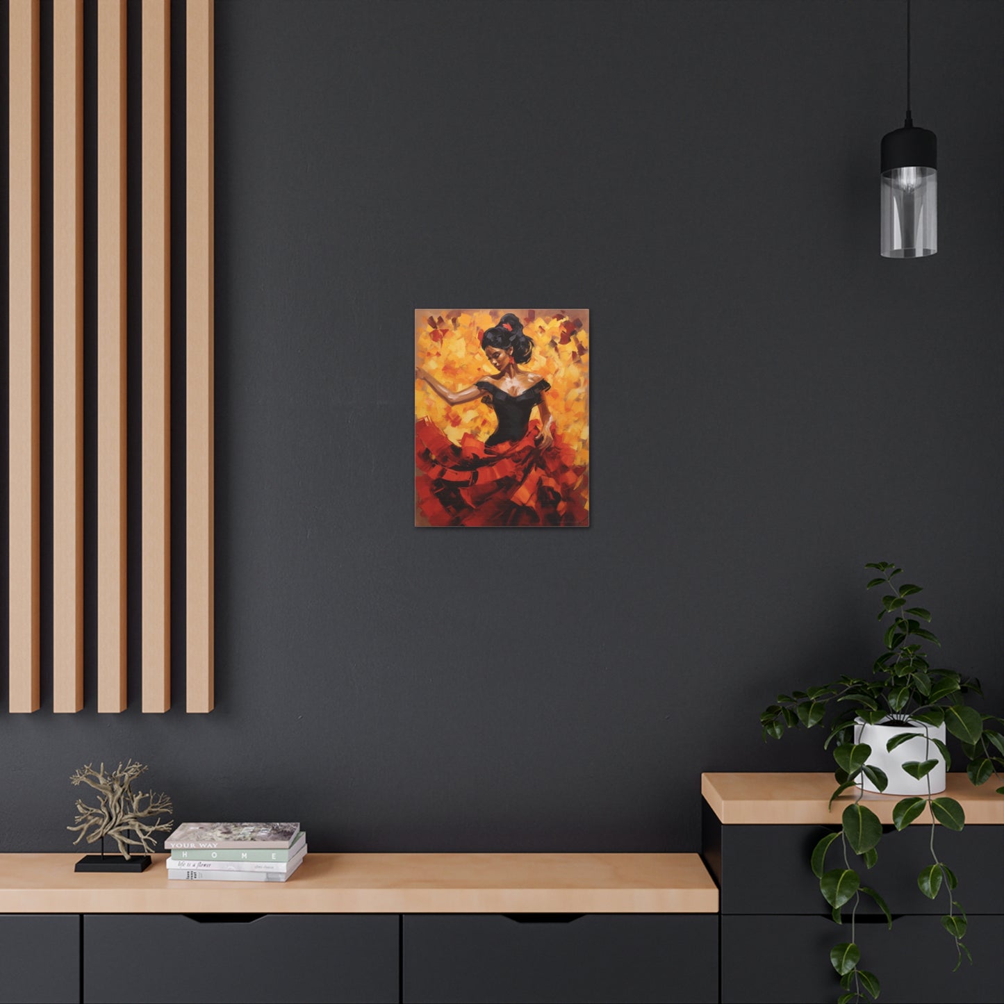 Elena - Flamenco Grace in Motion Canvas Artwork