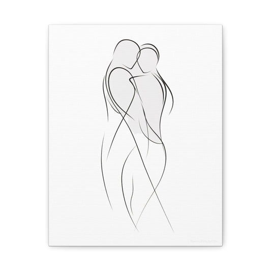 Whispered Promises - Delicate Line Art for Romantic Home Decor