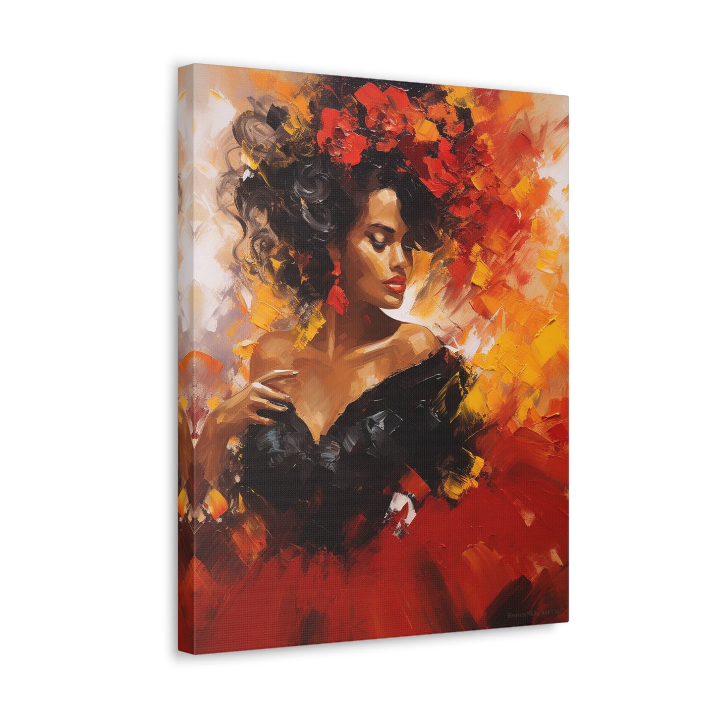 Lucia - Flamenco Vibrance in Motion Canvas Wall Art