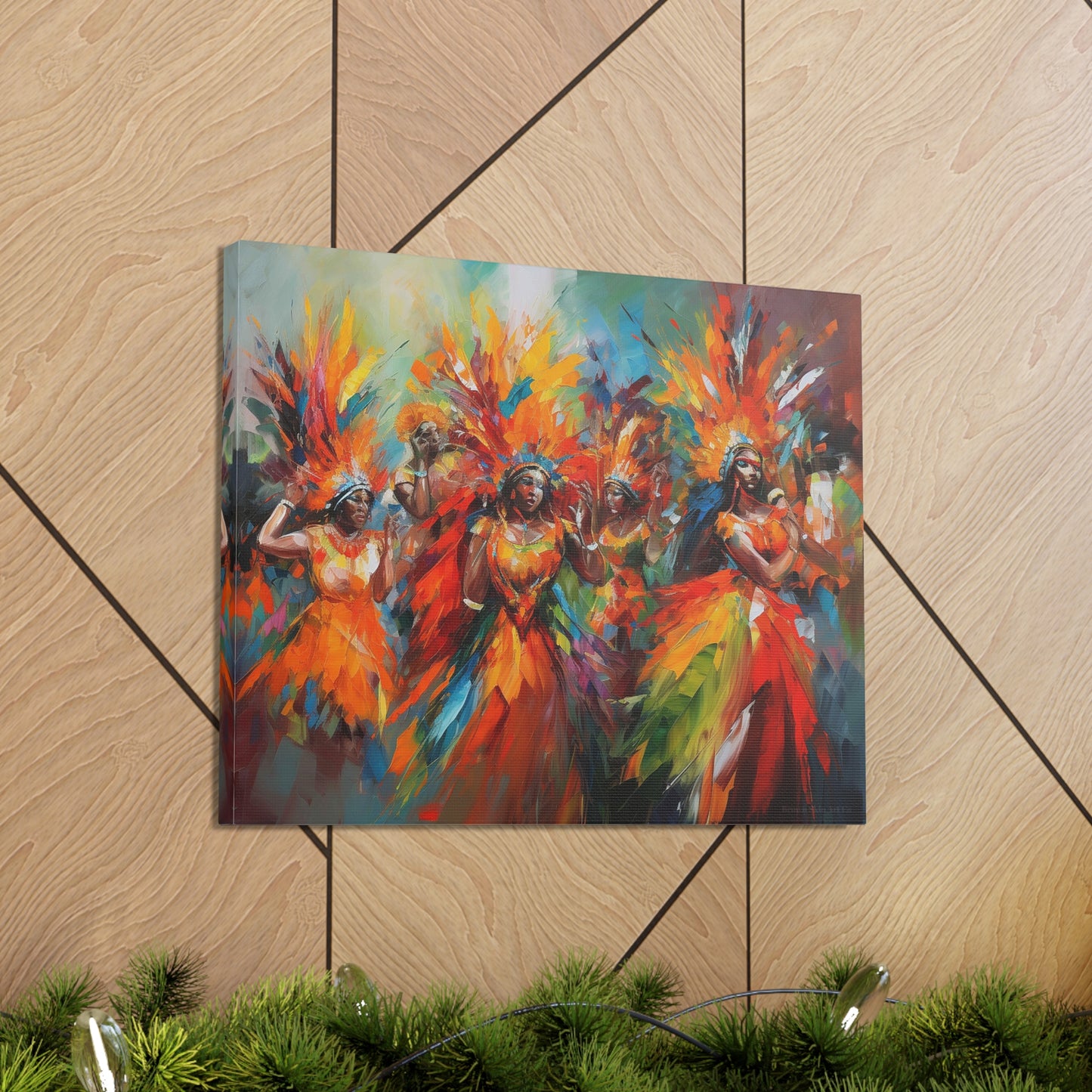 Carnival Collage - Tropical Carnival Collage Canvas Art