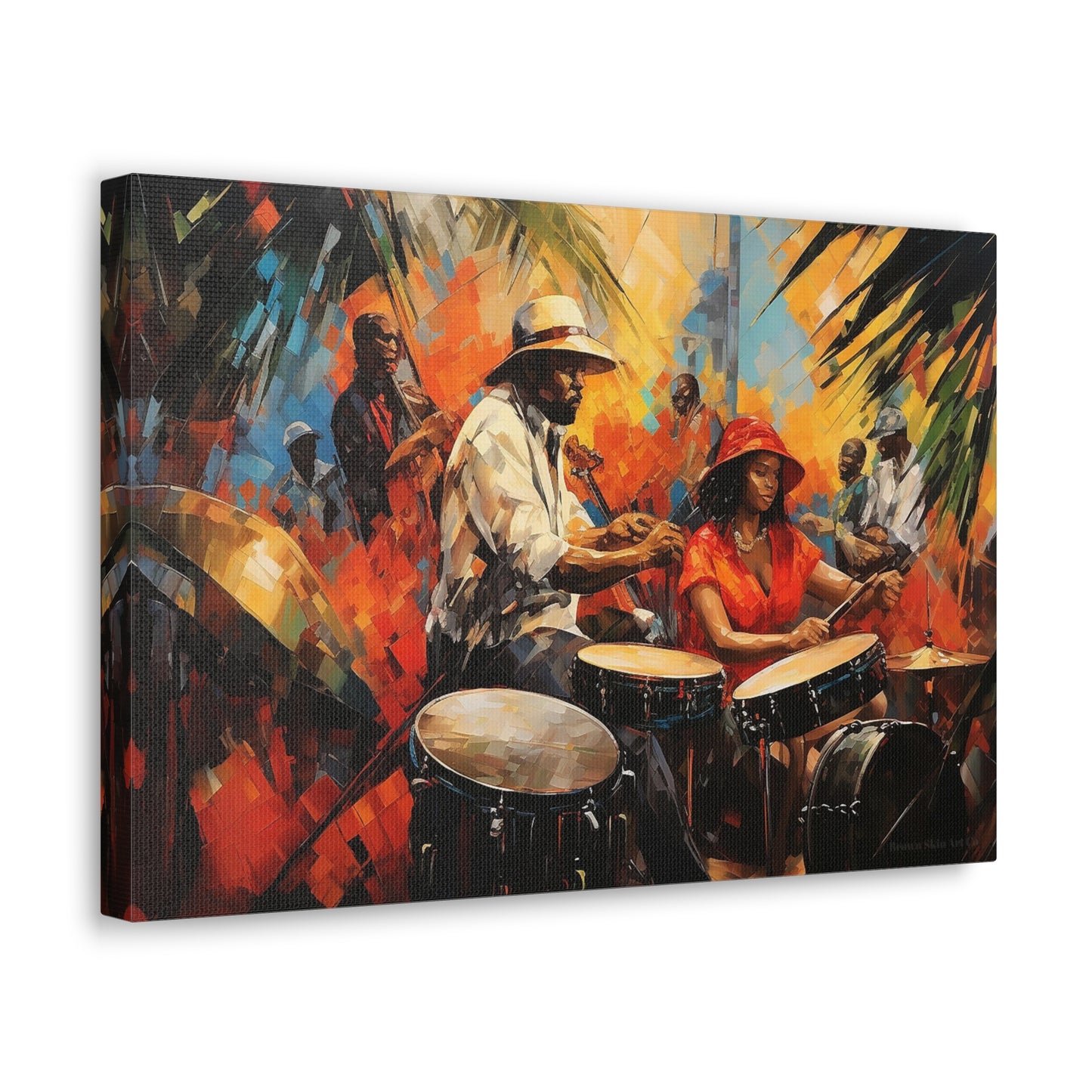 Melodic Steel - Trinidad Steel Pan Carnival Art Print