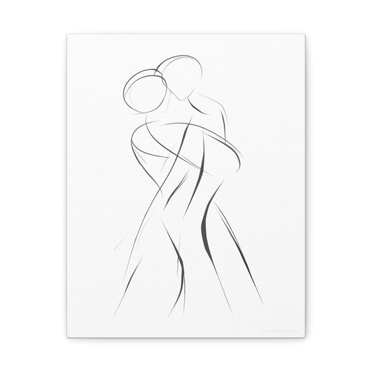 Emotion in Abstraction - Elegant Line Art for Romantic Home Decor