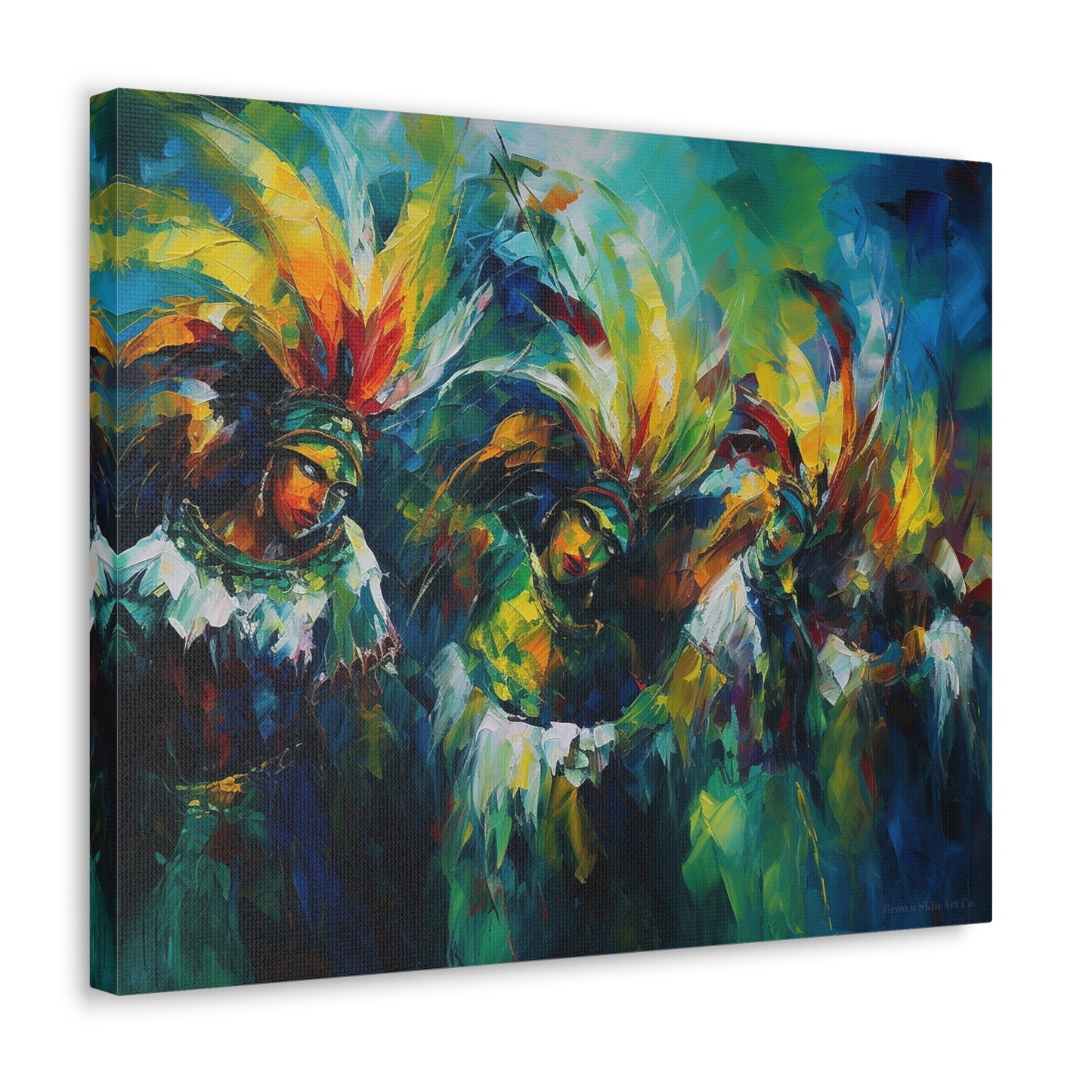 Carnival Tapestry - Caribbean Festival Mosaic Canvas