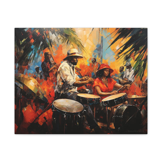 Melodic Steel - Steelpan Symphony Canvas Art