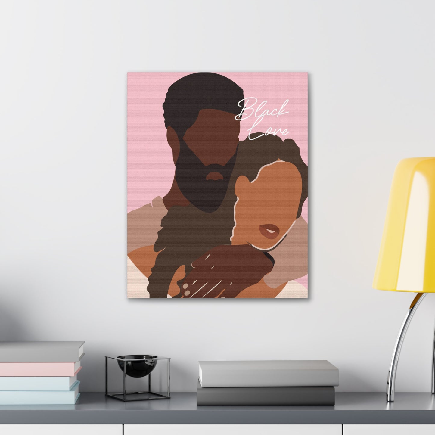 Passionate Love - Vibrant Black Love Canvas Wall Art