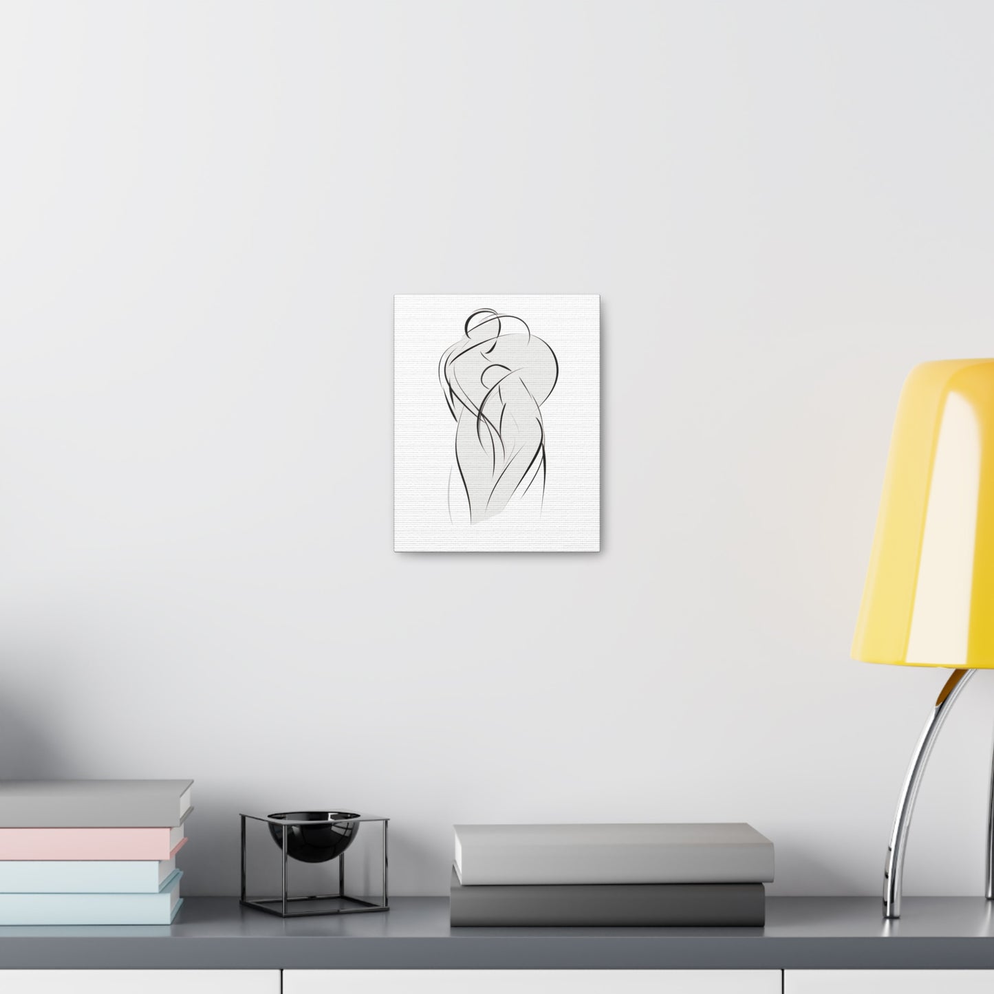 Dance of Lines - Dynamic Line Art for Romantic Home Decor