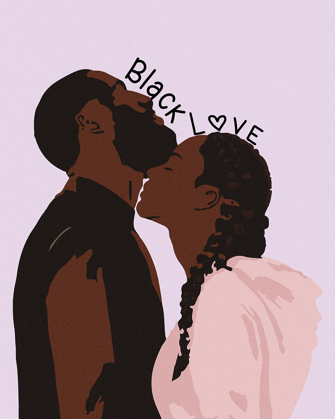 Melanin Love Wall Art | 16"x20" Afrocentric Black Couple Canvas Print