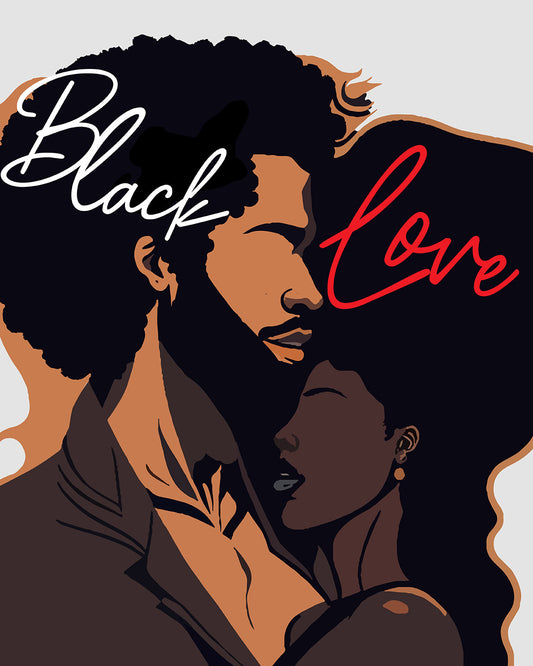 Love In Every Shade Wall Art | 16"x20" Afrocentric Black Love Canvas Print